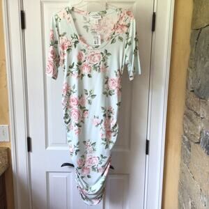 Motherhood Maternity Floral Dress Sz L NWT